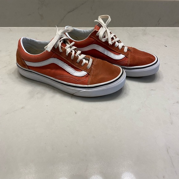 Vans Shoes - VANS Ward Orange White Womens Size 7 Mens 5.5 Canvas/suede Toe